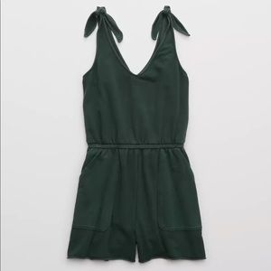 Aerie Sunset Terry Fleece Tie Romper